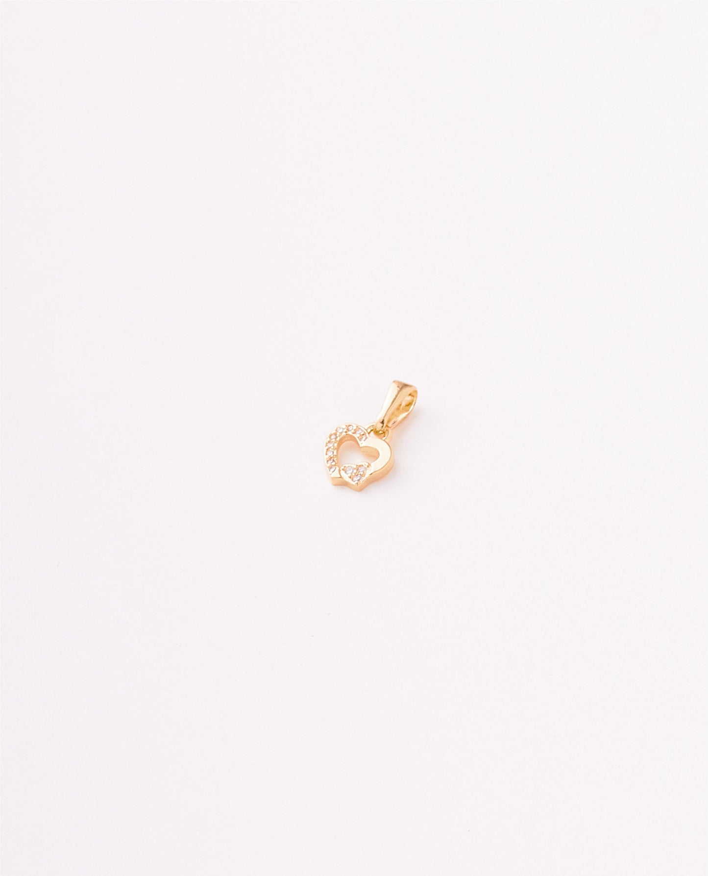 DIJE SILUETA CORAZON LOVE CIRCONES DE CRISTAL
