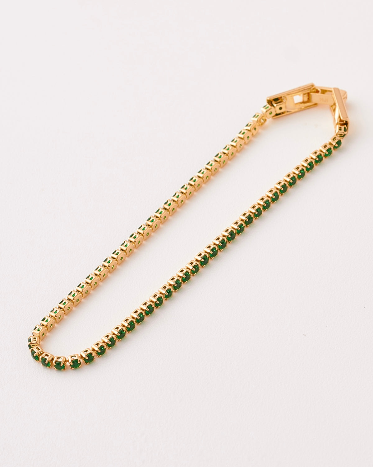 Pulsera Tenis Verde Esmeralda - 18cm x 2mm