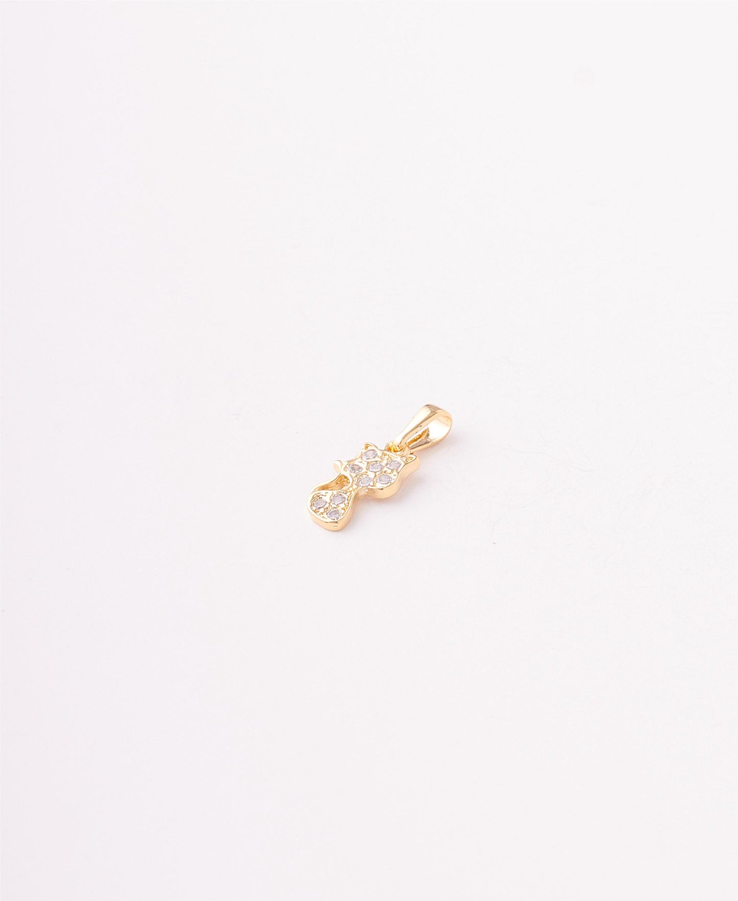 DIJE FIGURA GATO CIRCONES - 8X19MM