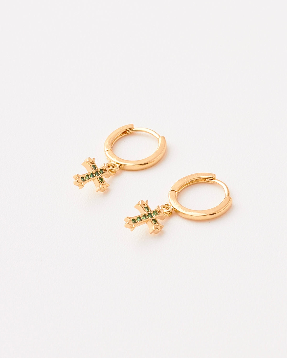 Aretes Cruz Mini Circones - 11mm x 21mm