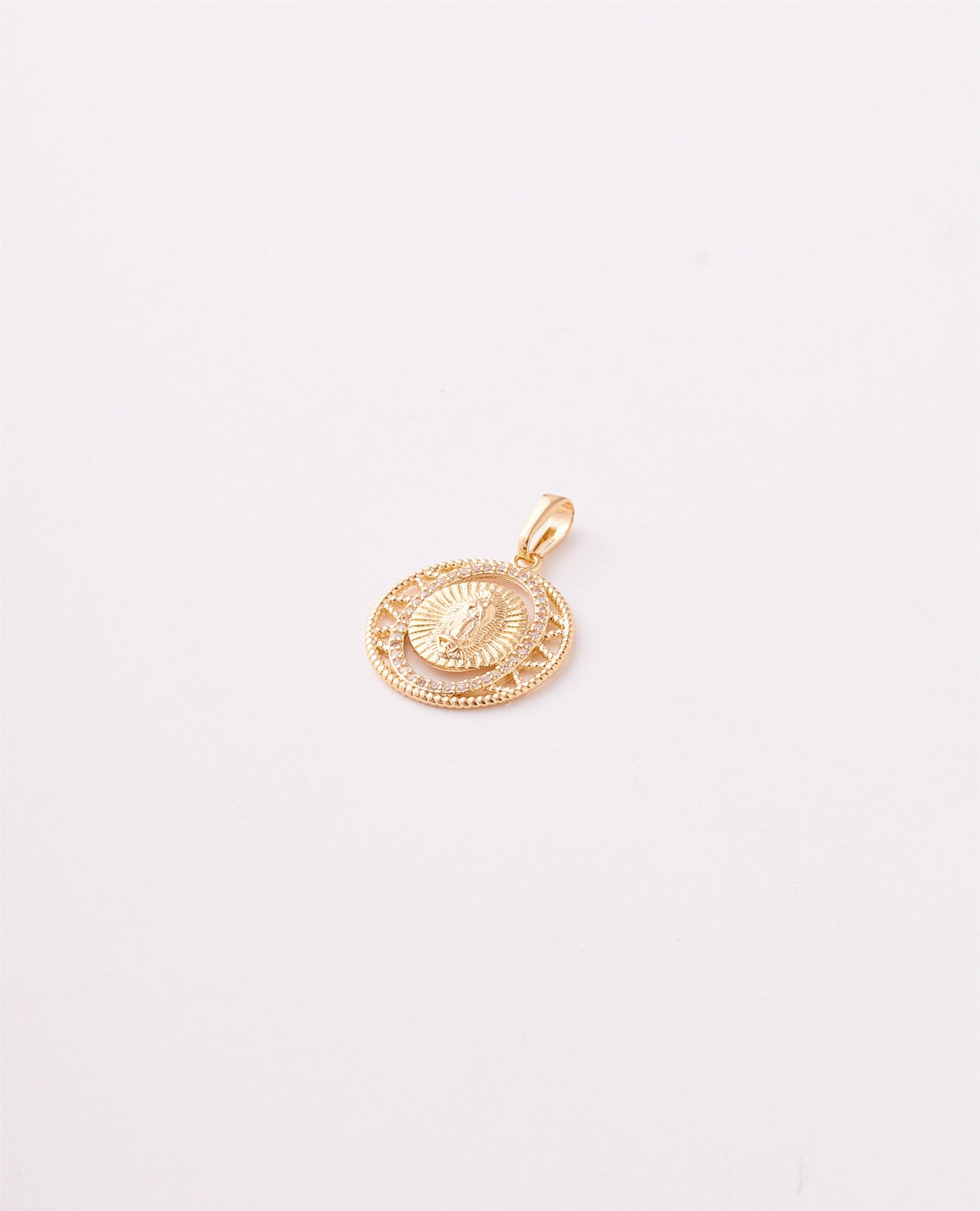 DIJE VIRGEN GUADALUPE DIAMANTADA CIRCONES CRISTAL