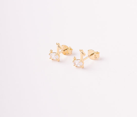 Topos Figura Llama Circones Cristal - 7mm x 8mm