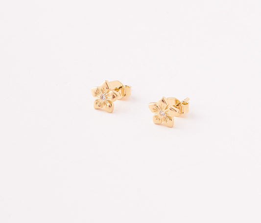 Topos Rosa Con Circón x 8mm