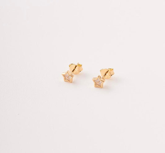 Topos Figura Estrella Con Circón - 6mm