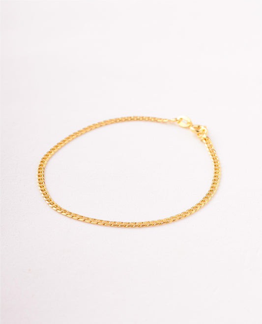 PULSERA CUBANA PLANA - 20CM, 2MM