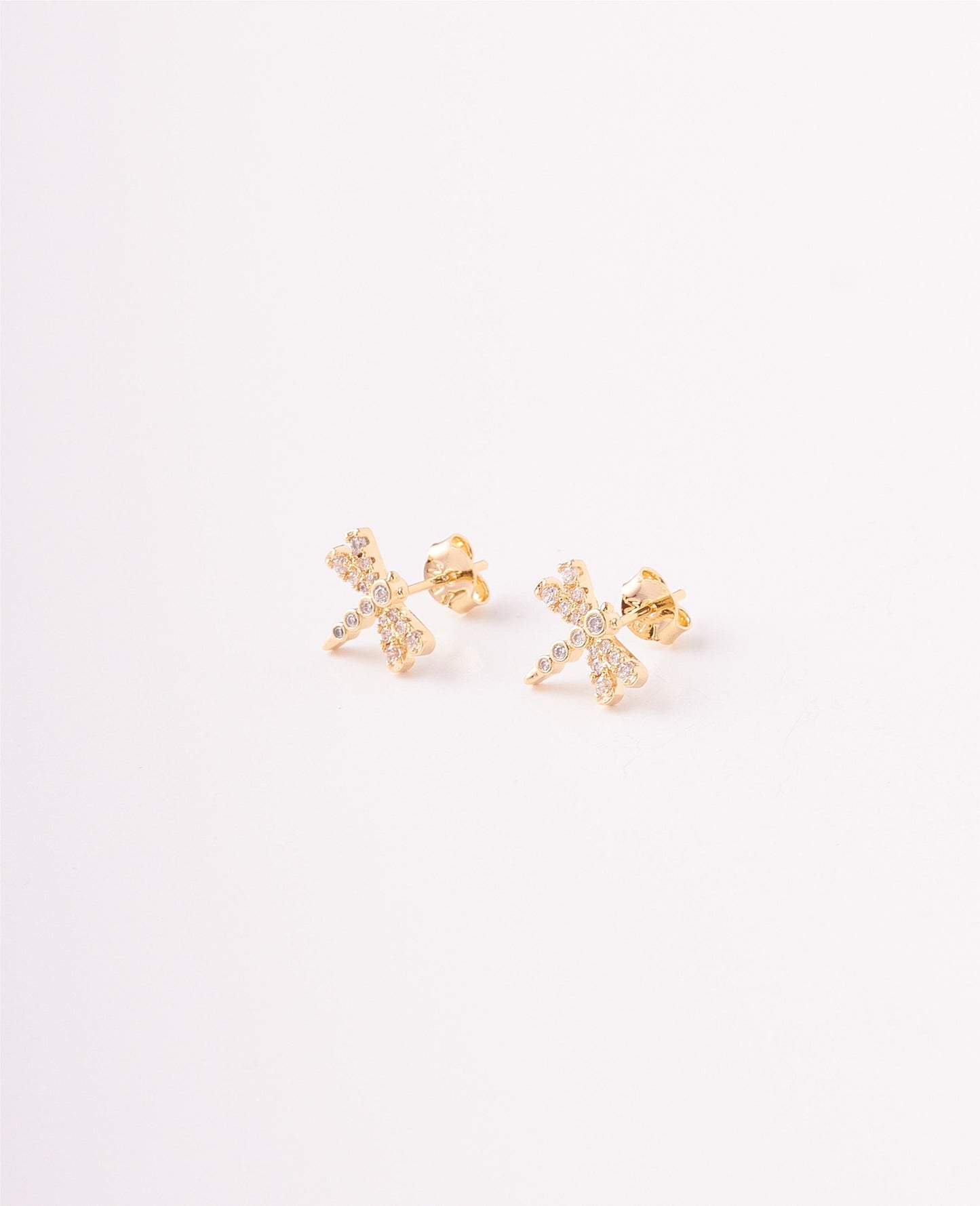 TOPOS FIGURA LIBELULA CIRCONES - 12X6MM