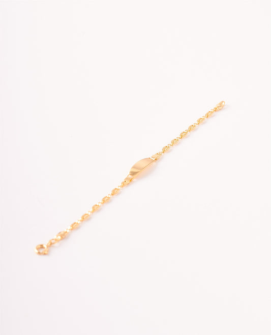 PULSERA PLACA NIÃ0 GUCHI MINI 14CM , 2MM