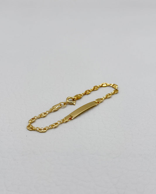 PULSERA PLACA DE NIÃO  TEJIDO GUCCI  14CM ,2MM