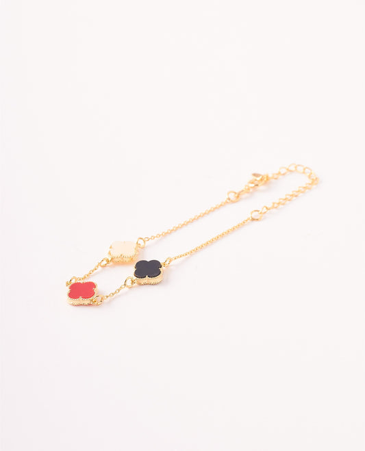 PULSERA VAN CLEEF - MIX(ROJO, BLANCO, NEGRO)