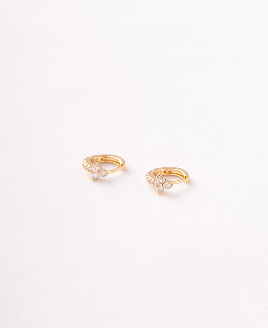 CANDONGAS CIRCONES TREBOL CRISTAL - 12MM