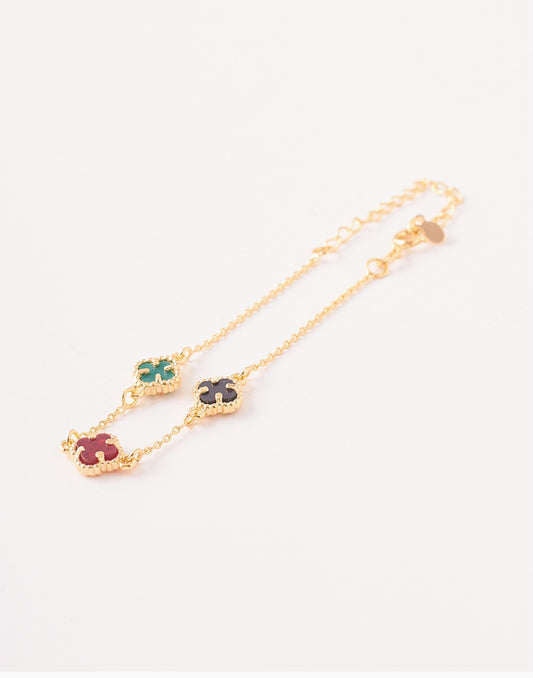 PULSERA VAN CLEEF 3 TREBOLES - 16CM + 5CM