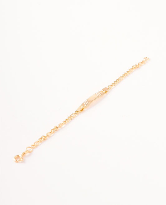 PULSERA PLACA NIÃO TALLADA 16CM -3MM