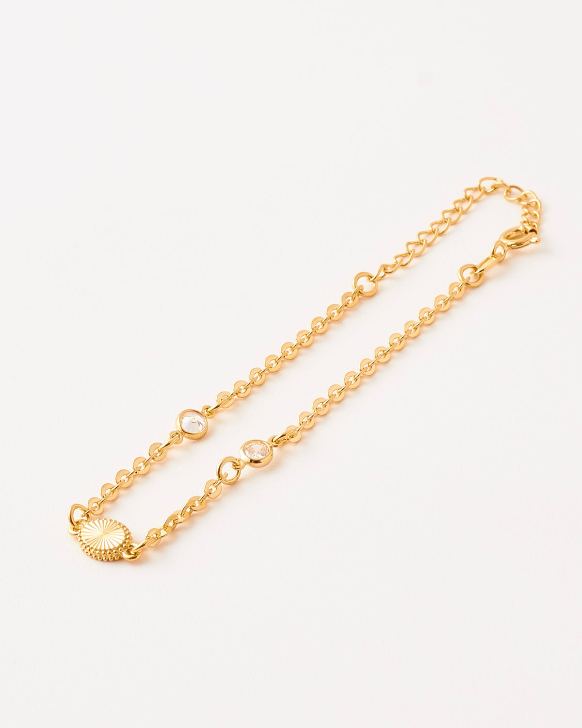 Pulsera Eslabon Circon - 16cm + 5cm x 2mm