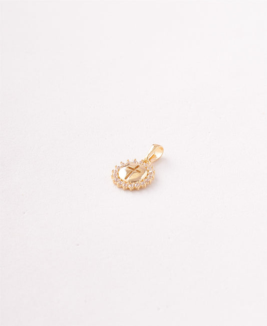 DIJE CRUZ PLACA CIRCONES 11X18MM