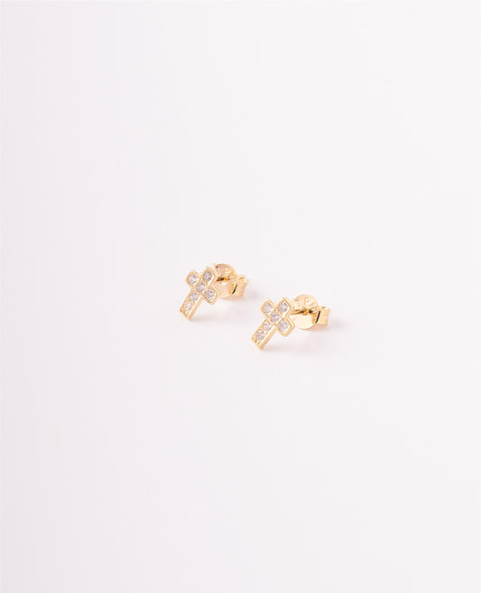 TOPOS CRUZ CIRCONES CRISTAL - 6X8MM