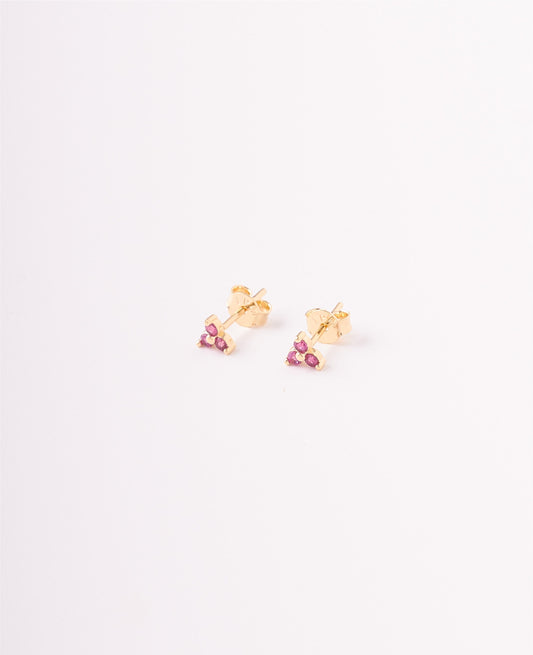 TOPOS FLOR CIRCONES ROSA - 5MM