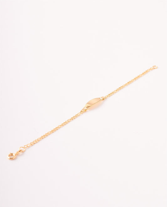 PULSERA PLACA NIÃO CUBANA 16CM ,2MM