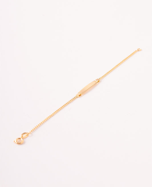 PULSERA PLACA NIÃO 16CM -1.5MM