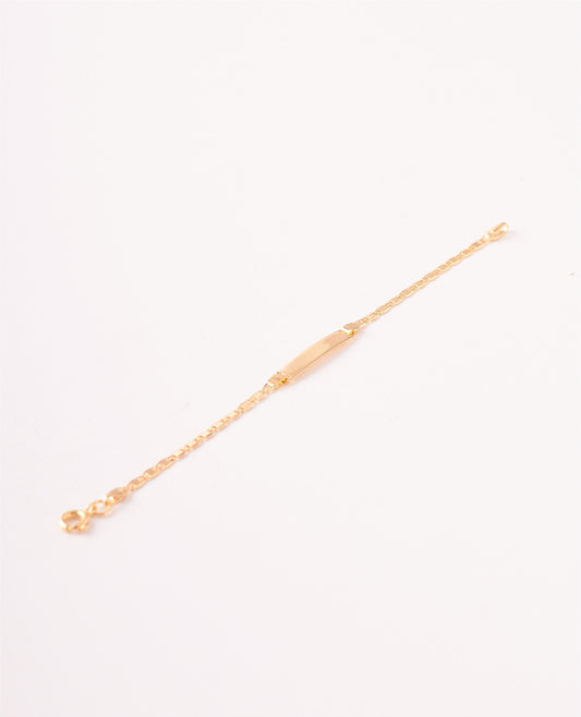 PULSERA PLACA NIÃ0 14CM    2.5MM