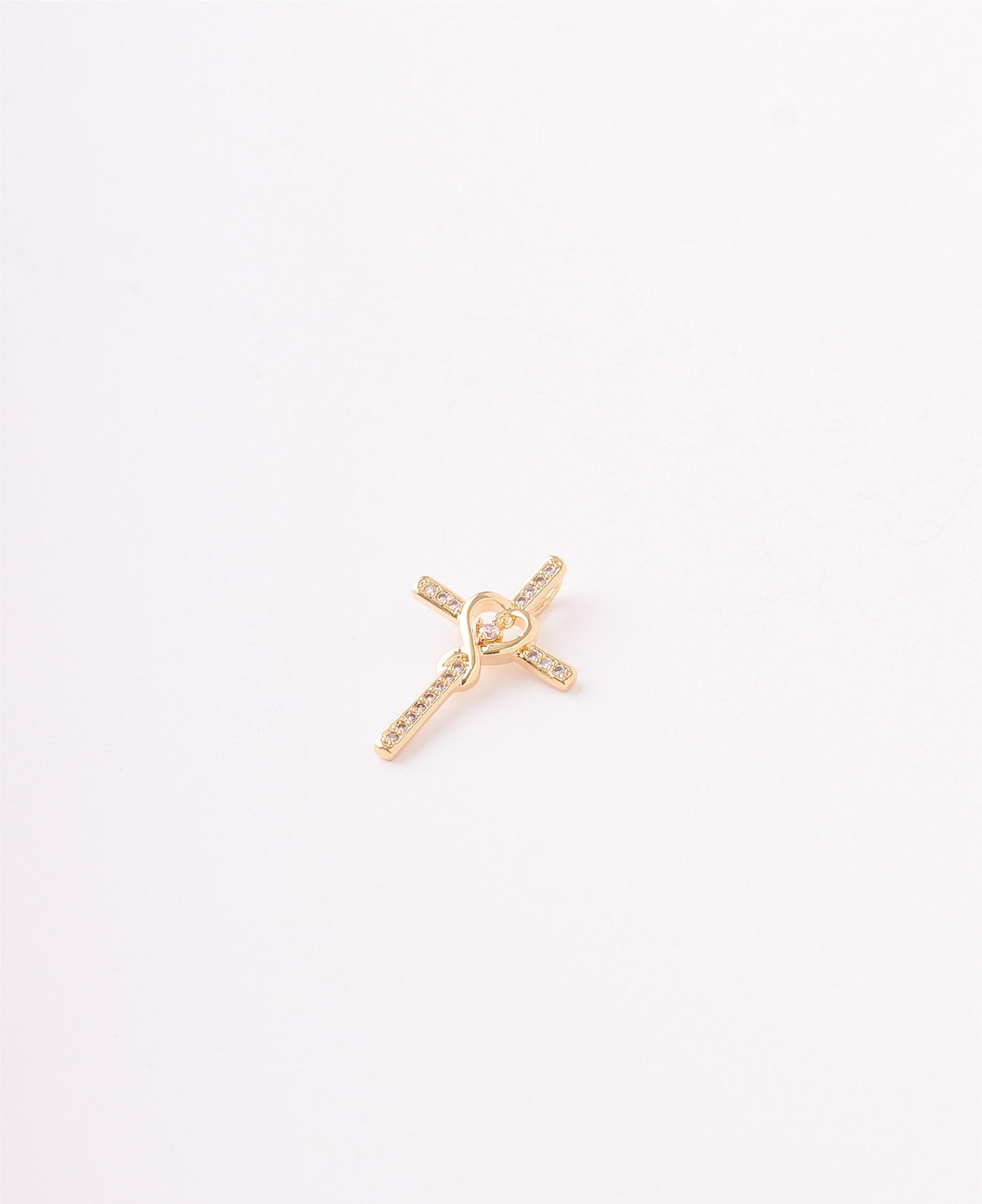 DIJE CRUZ CIRCONES CRISTAL MINI - 22X15MM