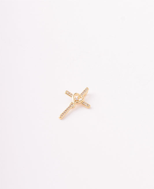 DIJE CRUZ CIRCONES CRISTAL MINI - 22X15MM