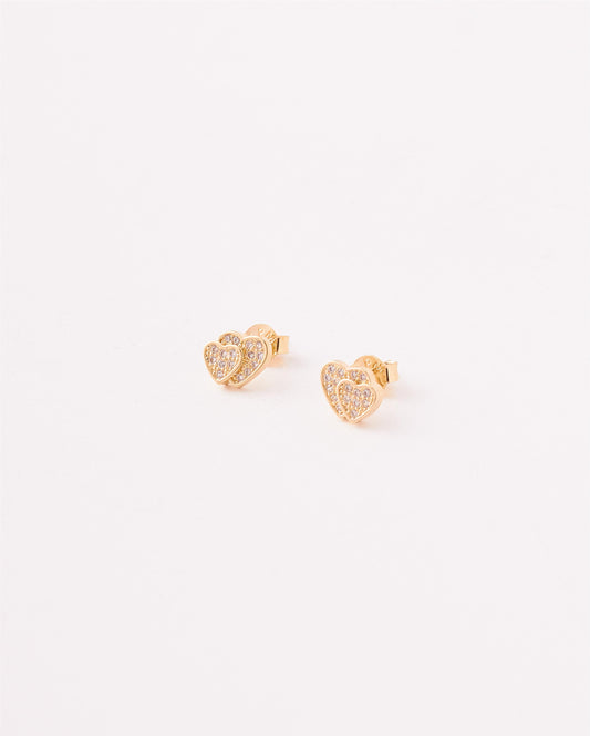 TOPO DOBLE CORAZON PIEDRAS   8MM