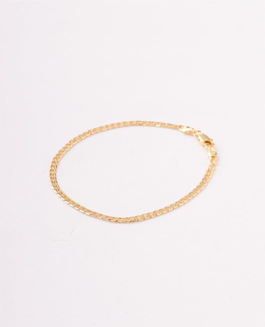 PULSERA CUBANA PLANA - 18 CM