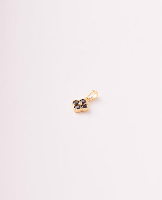DIJE VAN CLEEF CIRCON NEGRO PEQUEÃO - 11X16MM