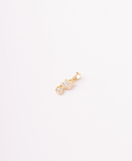 DIJE FIGURA GATO CIRCONES - 8X19MM