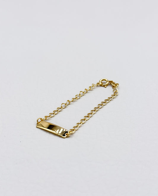 PULSERA DE PLACA NIÃ0 14CM  2MM
