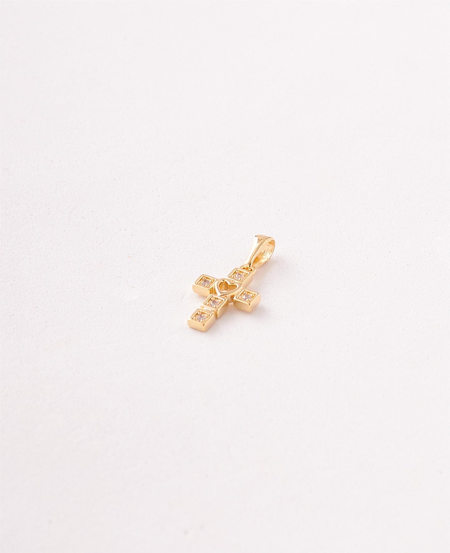 DIJE CRUZ CRISTAL LOVE CIRCONES - 9X20MM