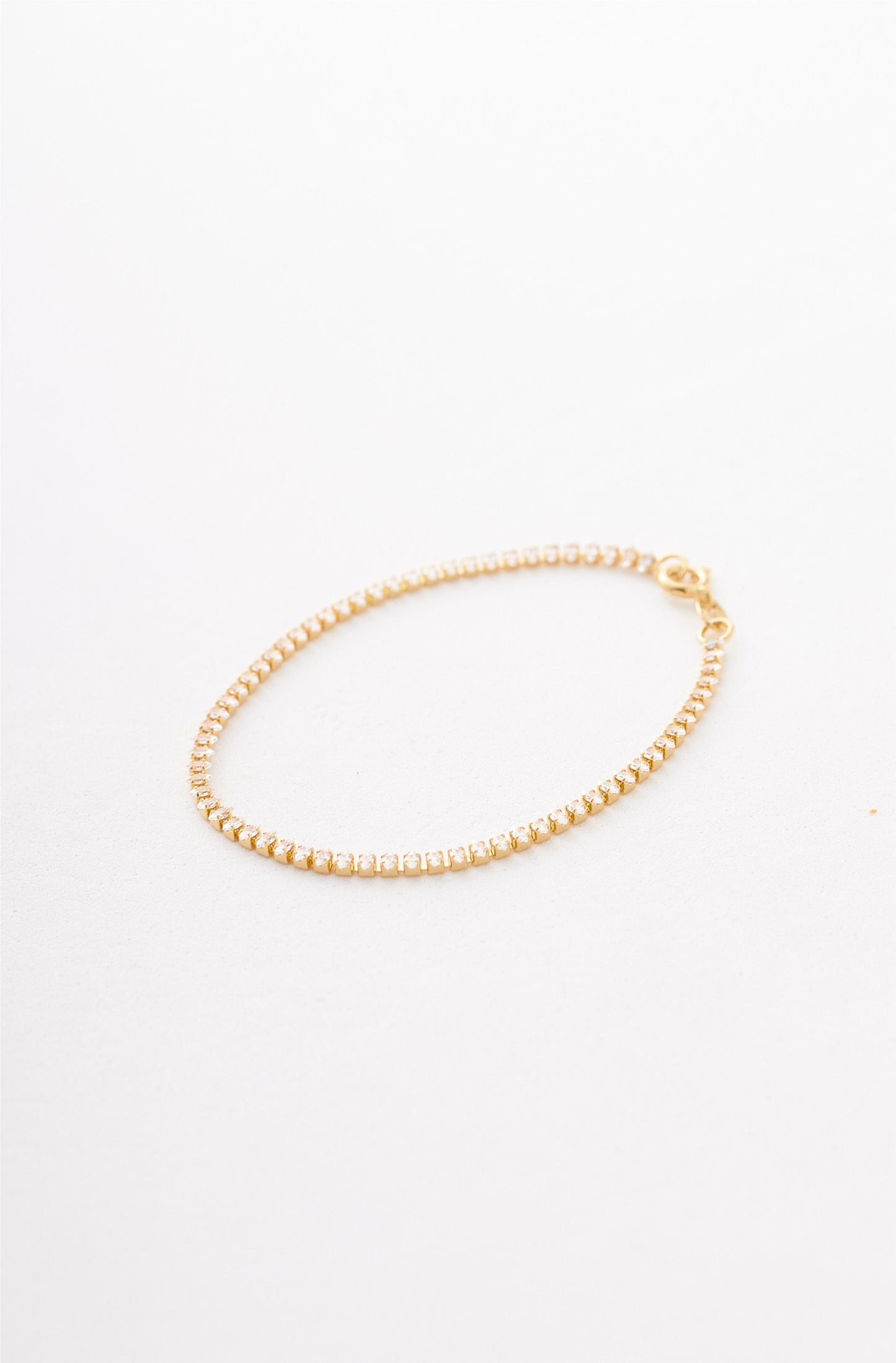 PULSERA TENIS 18CM - 1.5MM  BLANCA