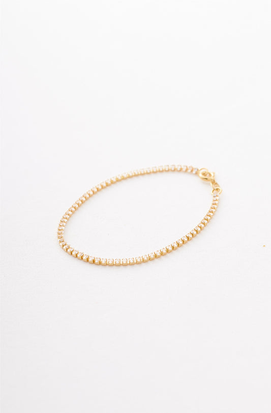 PULSERA TENIS 18CM - 1.5MM  BLANCA