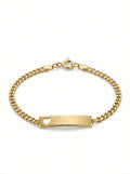 Pulsera Cubana Love Placa - 16cm, 2mm