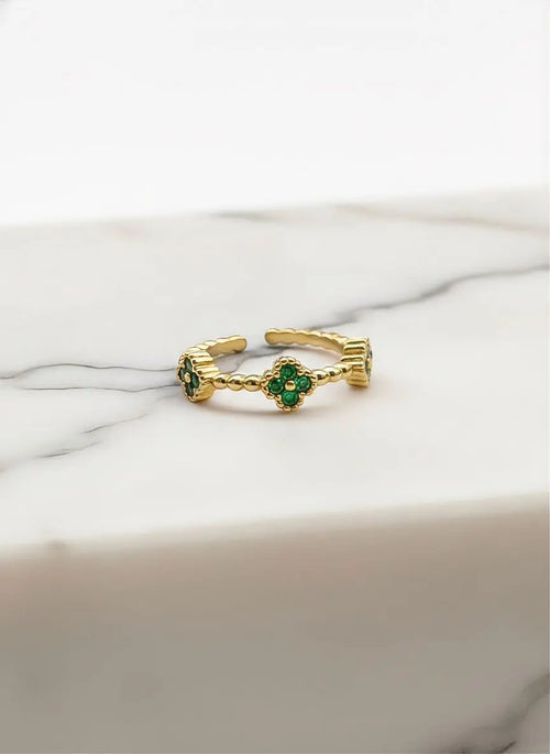 Anillo Triple Trebol Imperial - Graduable