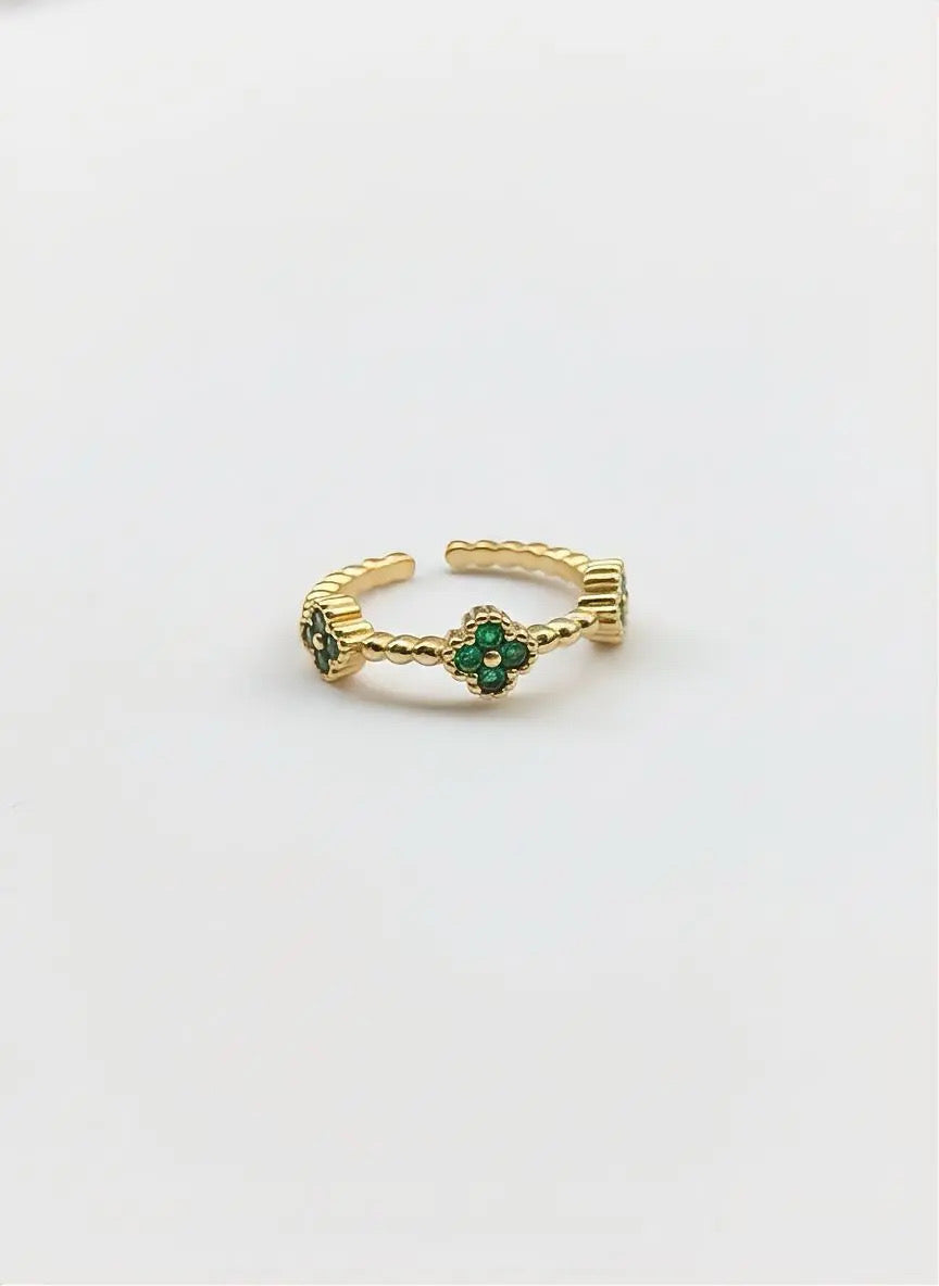 Anillo Triple Trebol Imperial - Graduable