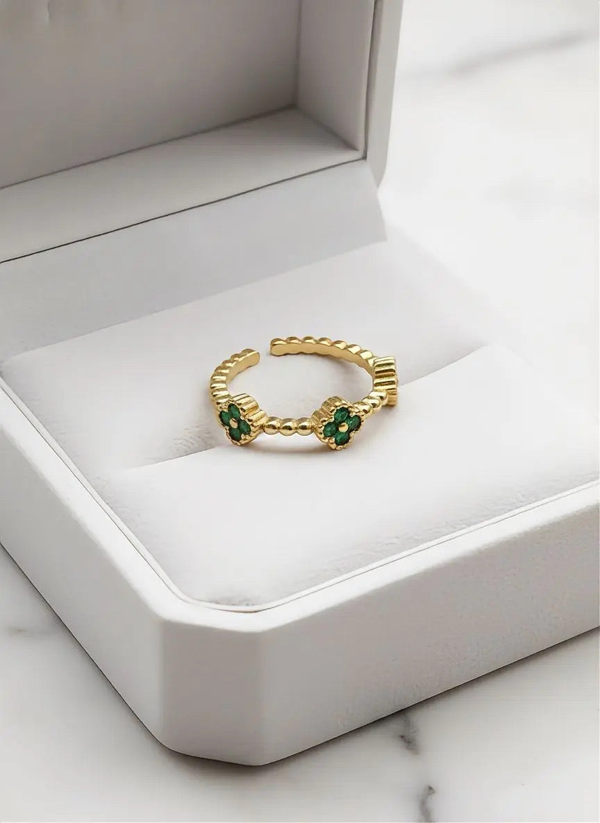 Anillo Triple Trebol Imperial - Graduable