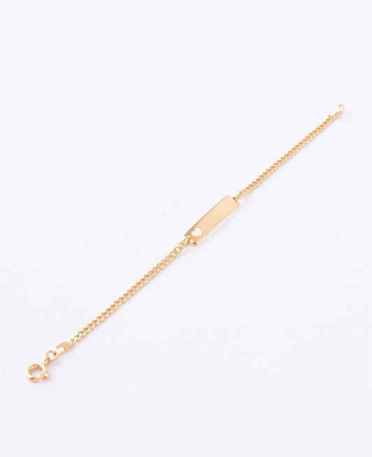 PULSERA PLACA CUBANA LOVE - 14CM