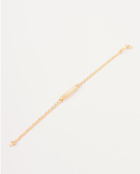 PULSERA  PLACA NIÃ0 16CM    2MM