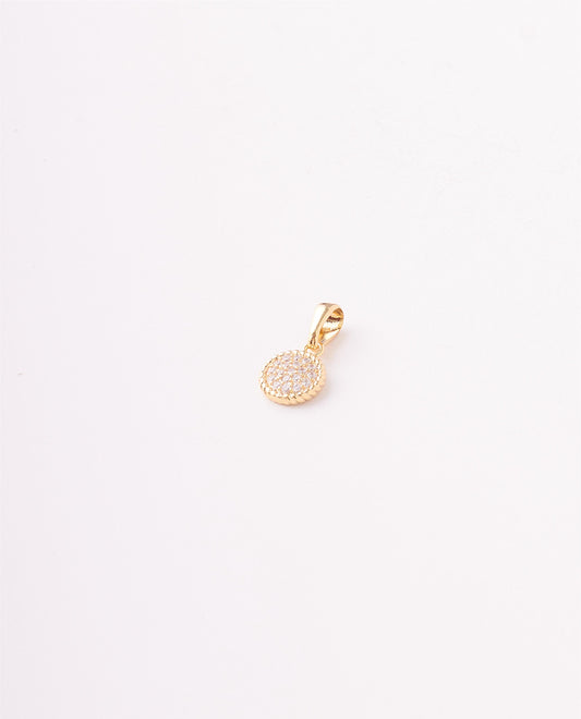DIJE FIGURA CIRCULO CIRCONES - 8MM