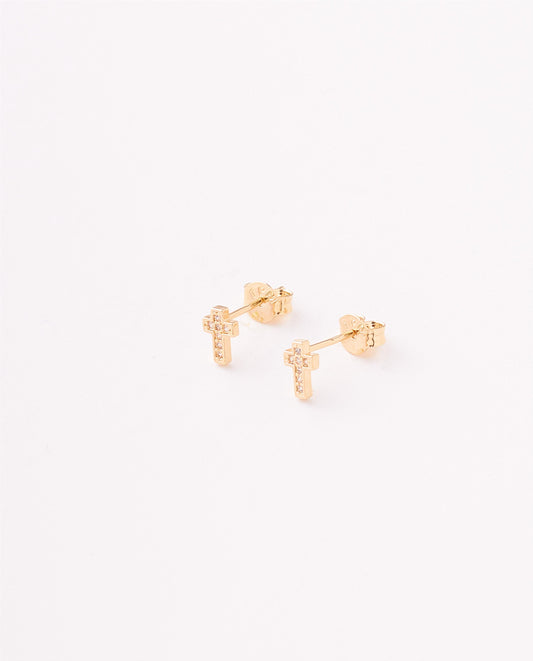 TOPO CRUZ CON PIEDRAS MINI  4MM