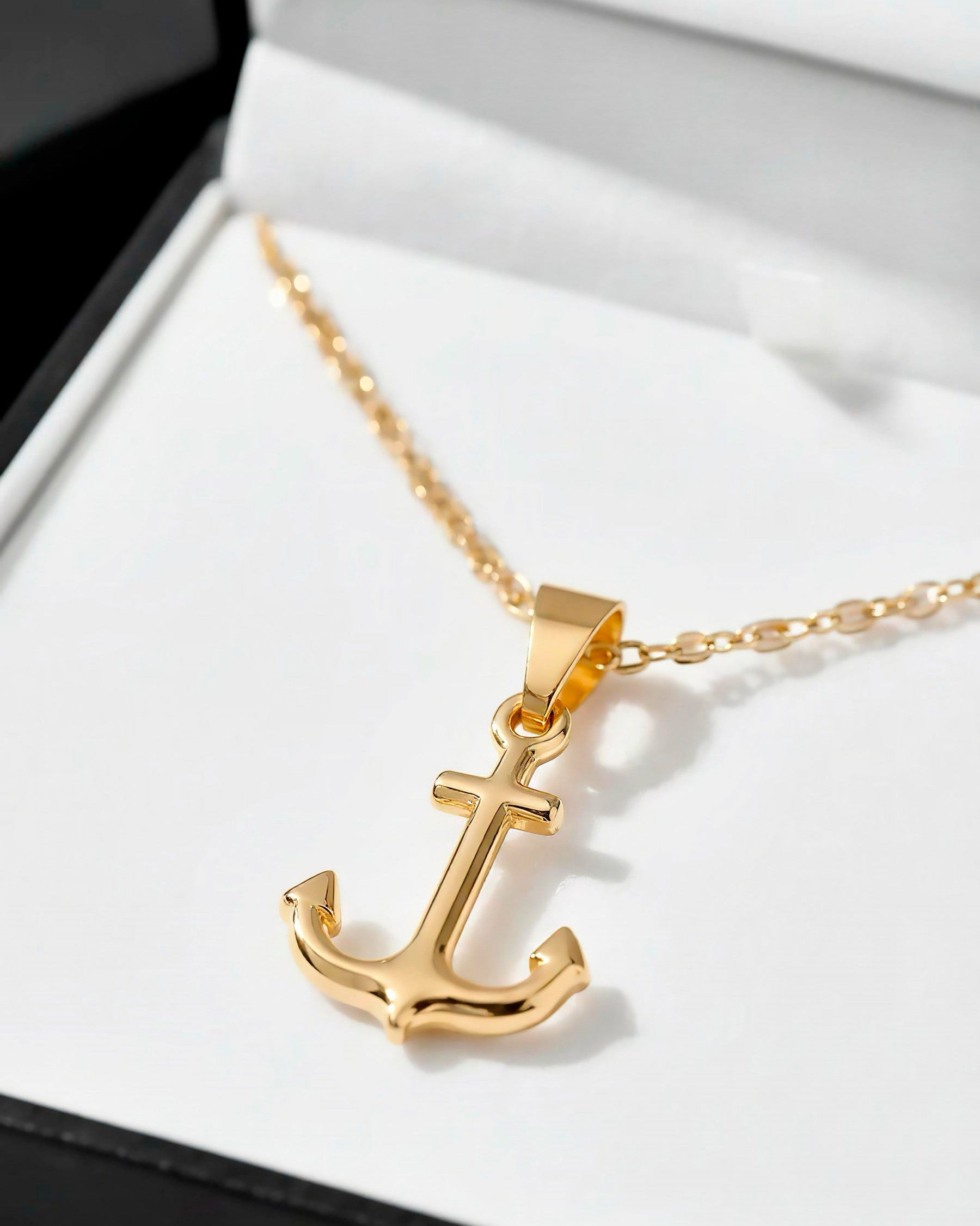 Combo Cadena Caracol 60 cm + Dije Ancla