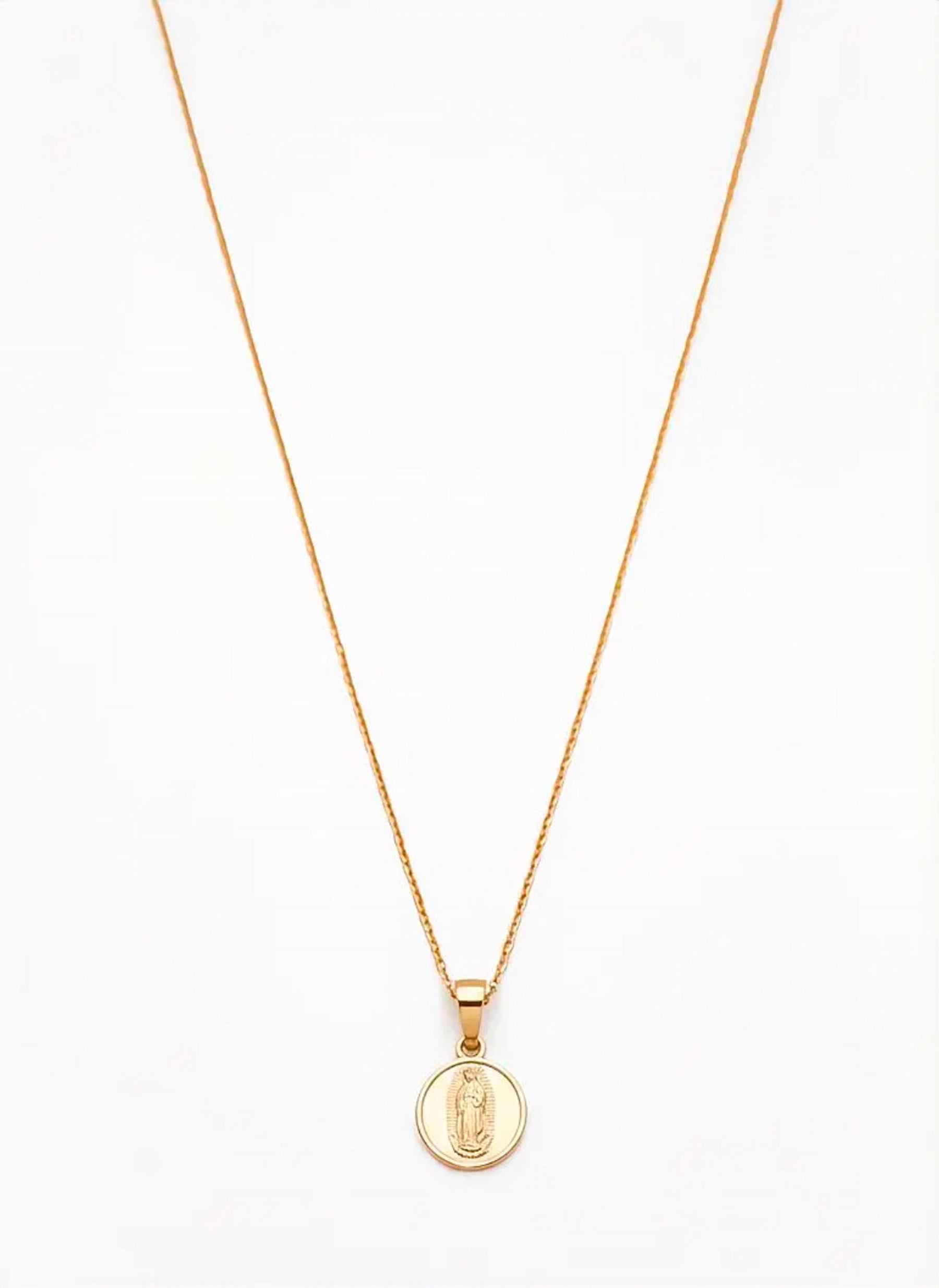 Set Virgen de Guadalupe: Cadena + Aretes