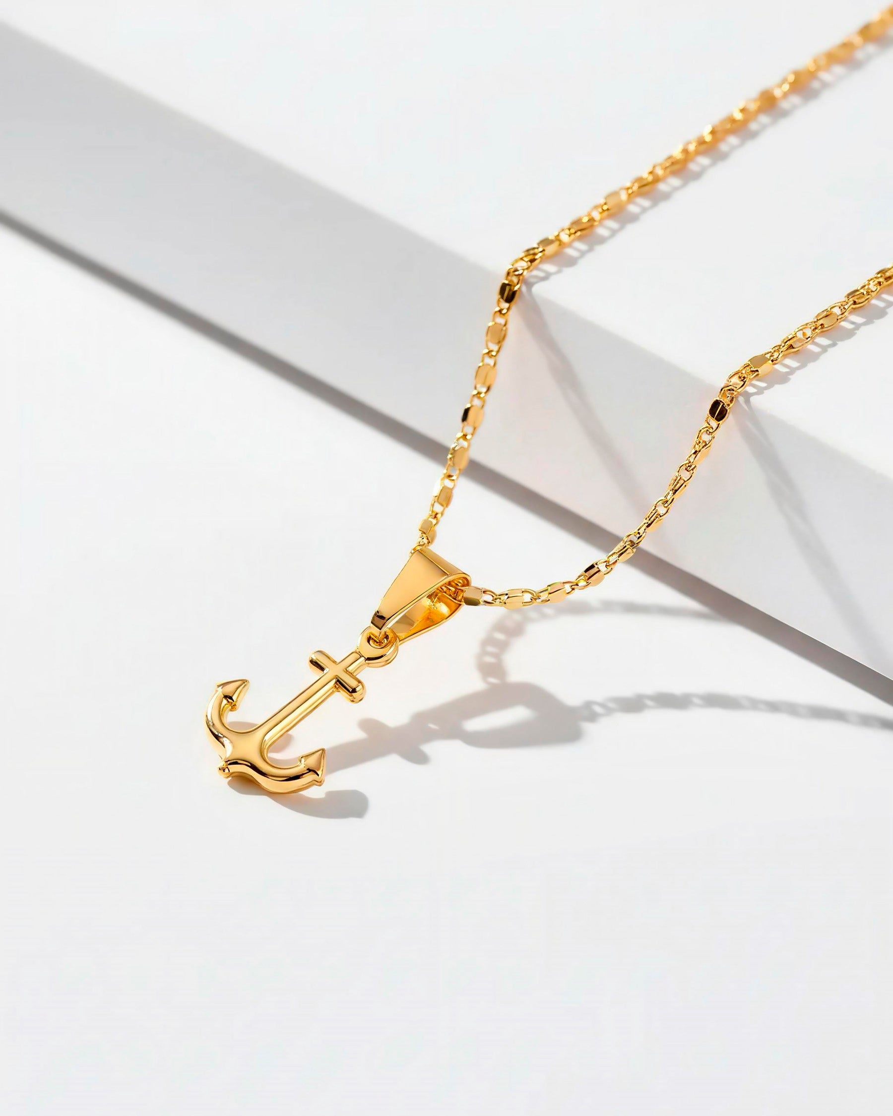 Combo Cadena Caracol 60 cm + Dije Ancla