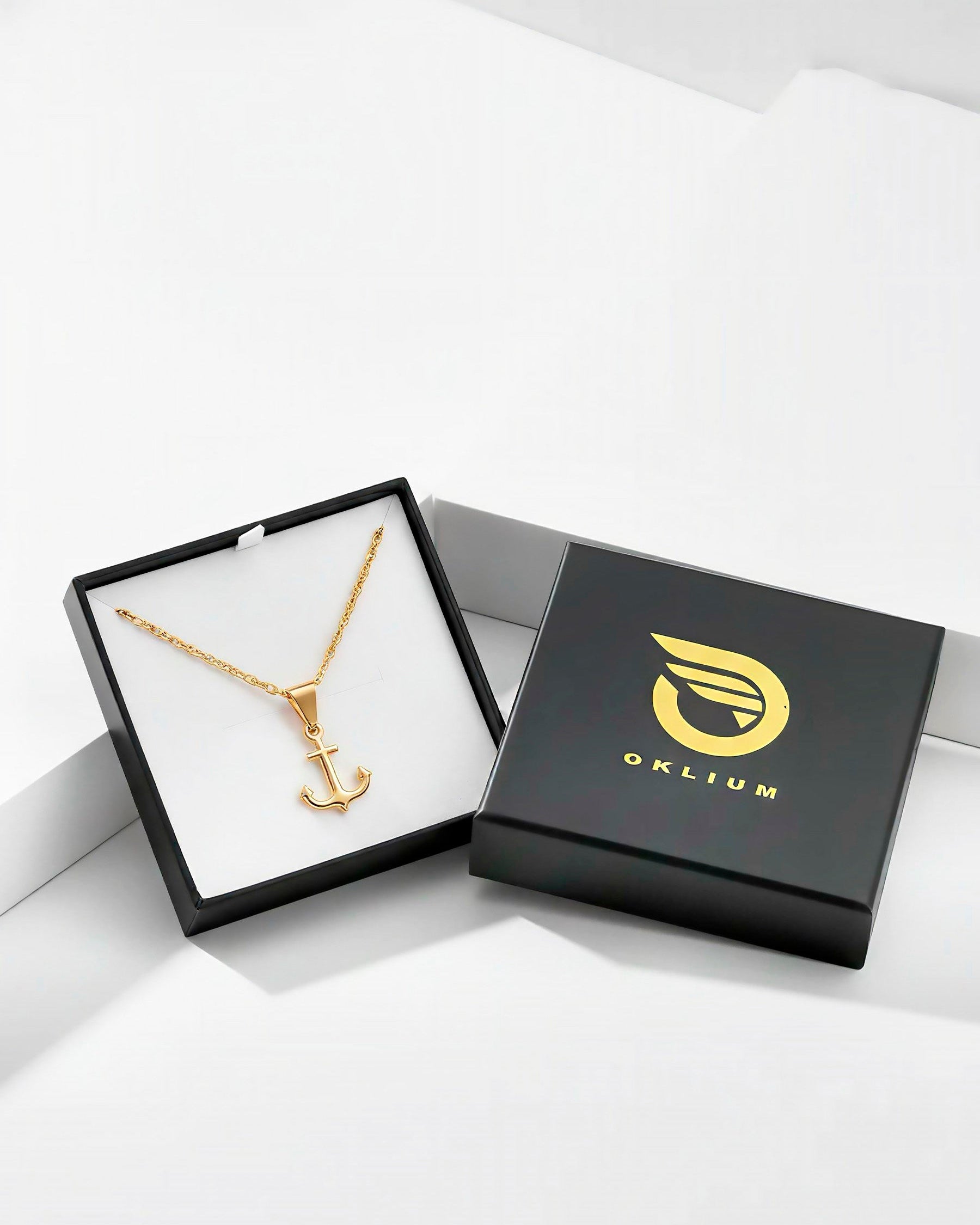 Combo Cadena Caracol 60 cm + Dije Ancla