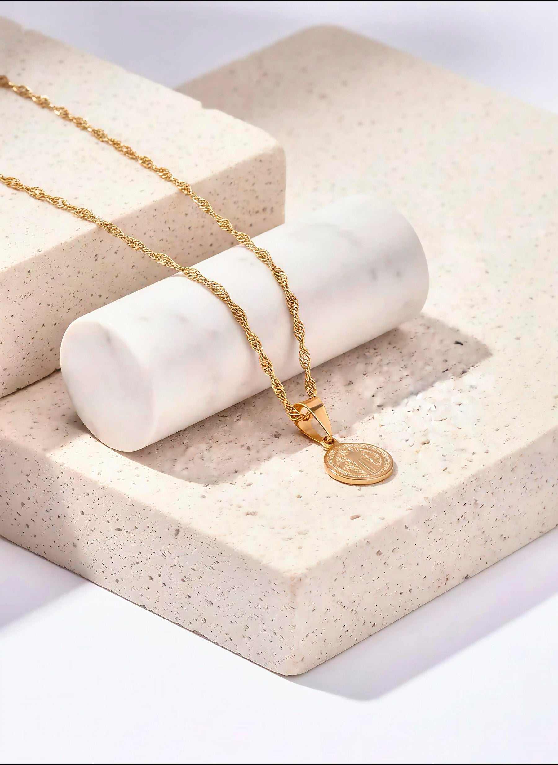 Set San Benito: Cadena Singapur 45 cm + Aretes