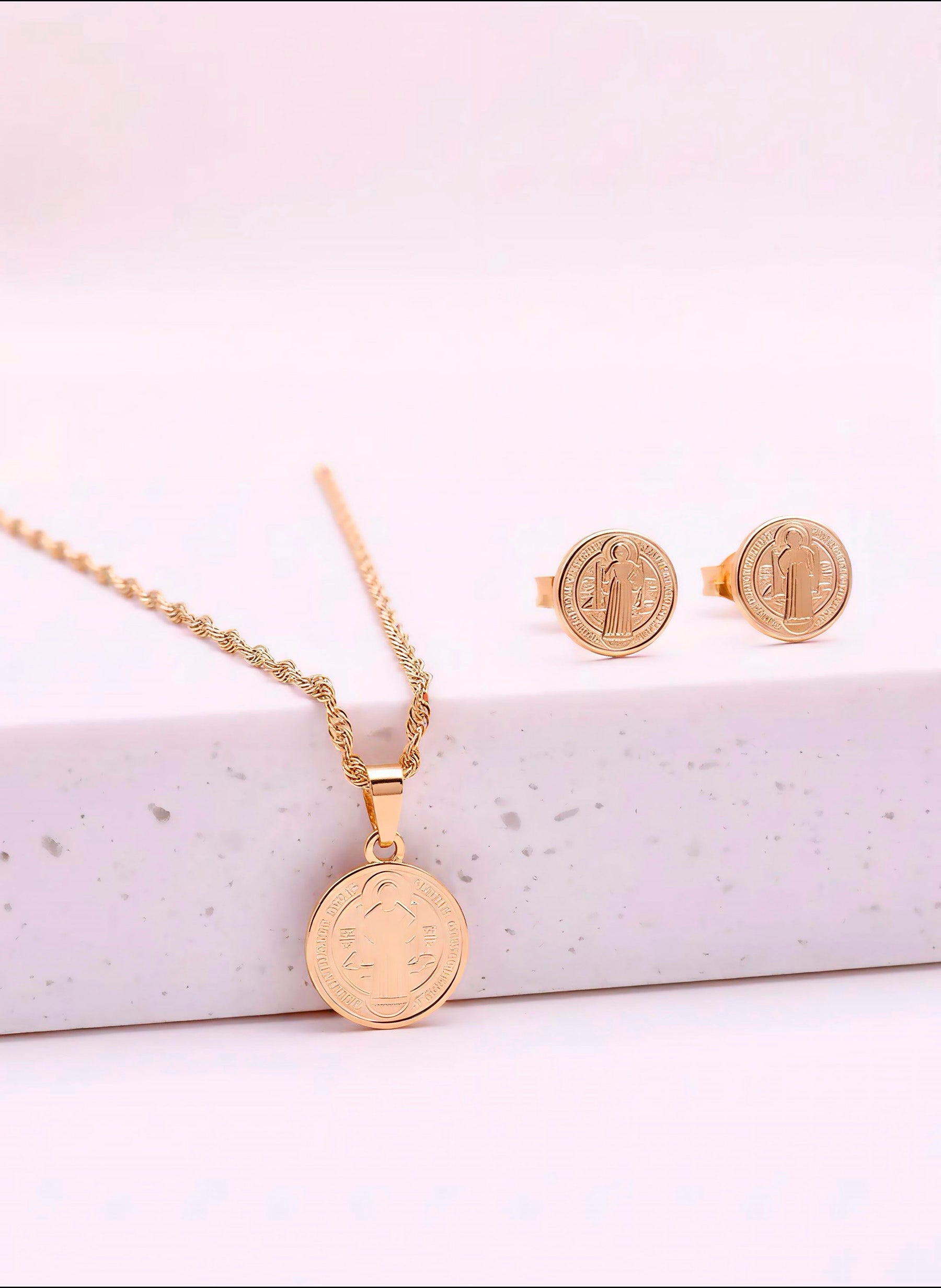 Set San Benito: Cadena Singapur 45 cm + Aretes