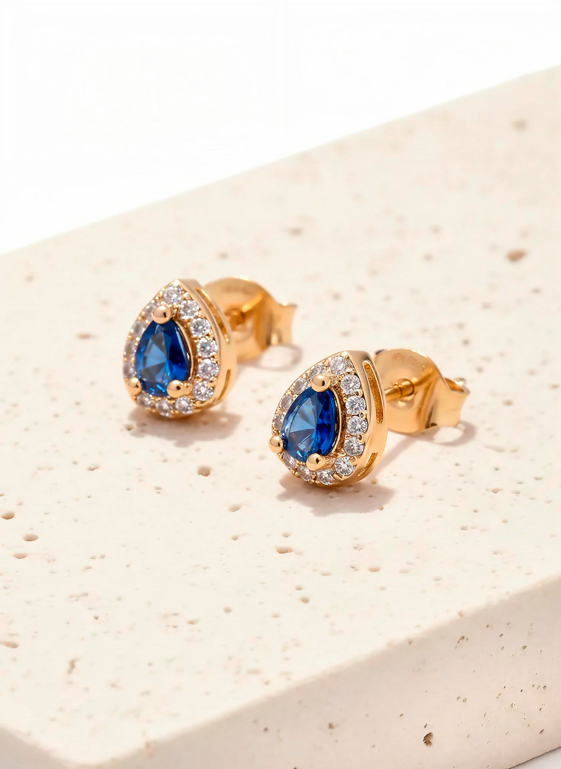 Set Gota Azul: Cadena Veneciana 50 cm + Aretes