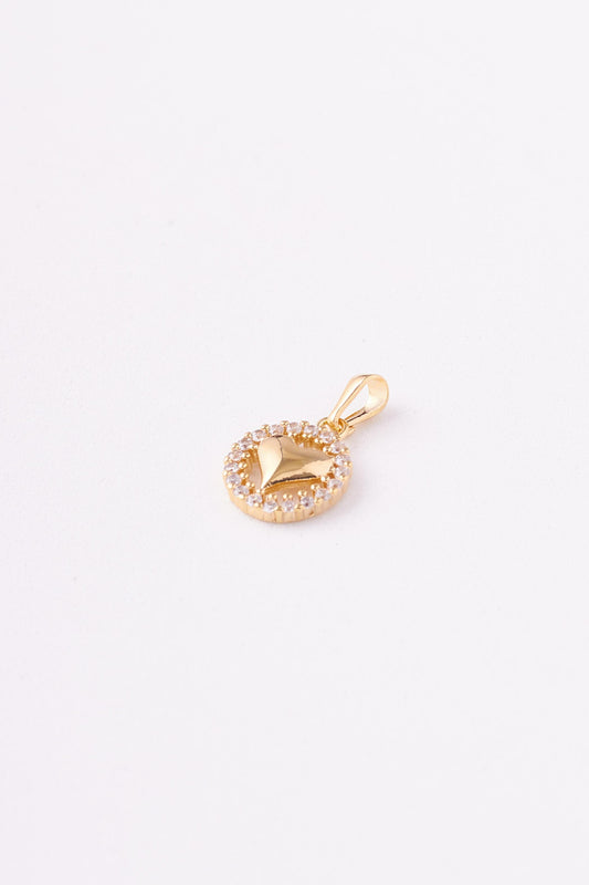 Dije Circulo Corazon Circones - 11x19mm