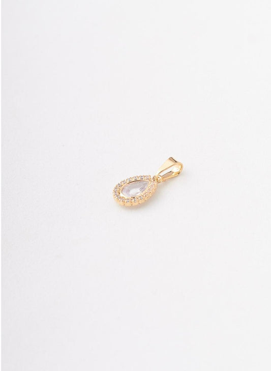 Dije gota circones verdes - 8mm x 18mm